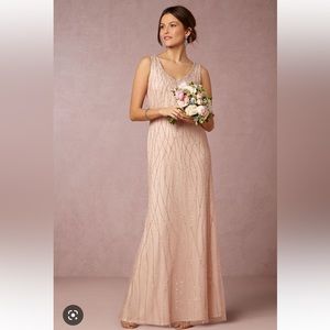 Bhldn Adrianna Papell Brooklyn Pale Pink Champagne Prom Formal Bridesmaid